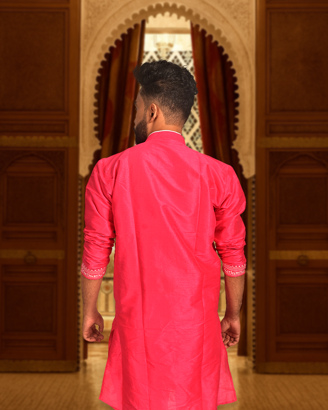 Silk Kurta with Embroidery
