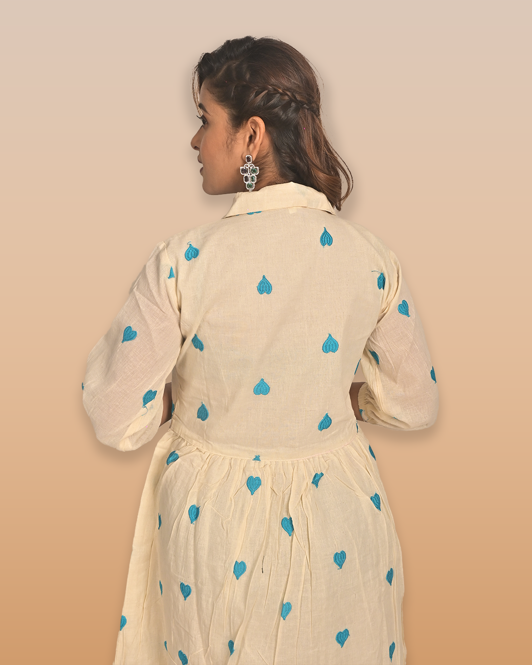 Off-White Cotton Embroidered one-piece