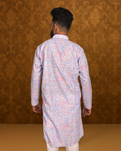 Premium Printed Cotton Kurta for Men