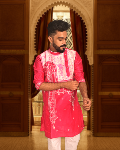 Silk Kurta with Embroidery