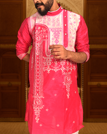 Silk Kurta with Embroidery