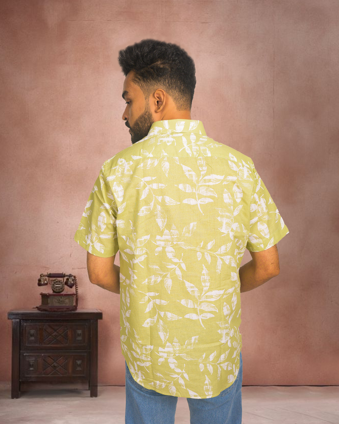 Premium Khadi Cotton Printed Shirt – Half Sleeve