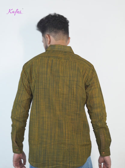 Premium Khadi Cotton Checkered Shirt – Full Sleeve