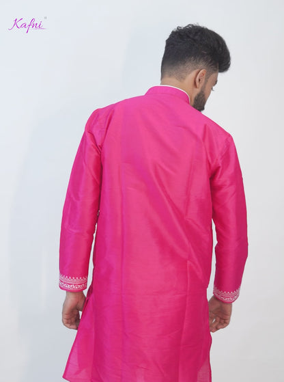 Silk Kurta with Embroidery